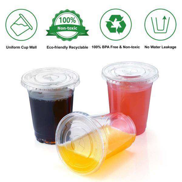 16oz PLA Disposable Cups Plastic Black Custom Beer Pong Cups Fda Approved
