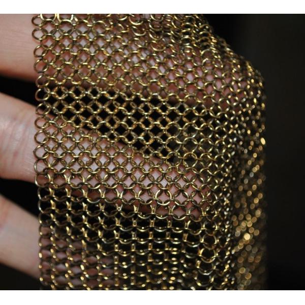 Beautiful Gold Ring Decorative Wire Mesh 1.0mm Diameter