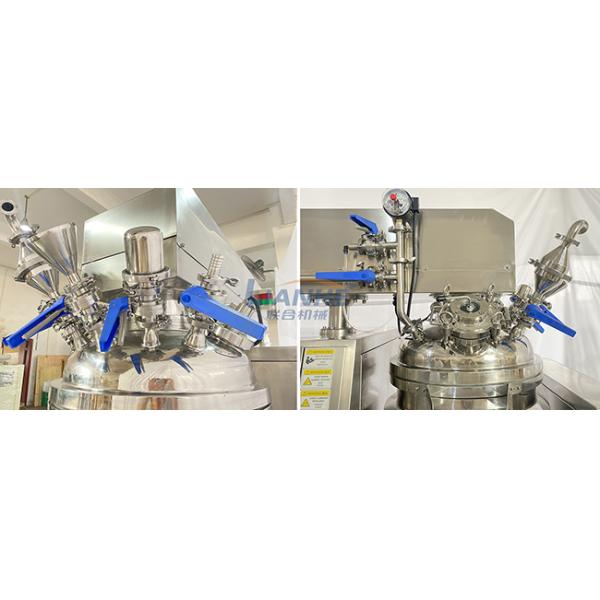 Small Stable SUS304 Vacuum Emulsifier Mixer With Bottom Homogenizer