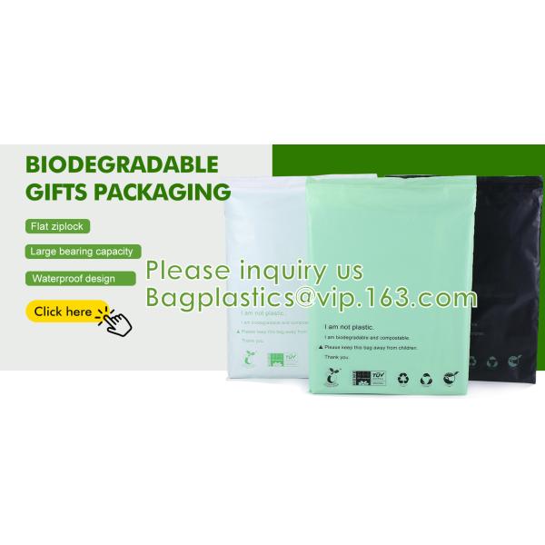 Compostable Environmentally Friendly Frosted Garment Zip lockk, Disposable, Waterproof, Dustproof