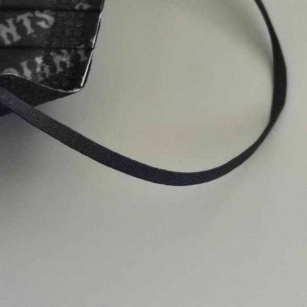 Black Earloop Elastic Cord Band 3mm 3.5mm 4mm Face Mask Accessories