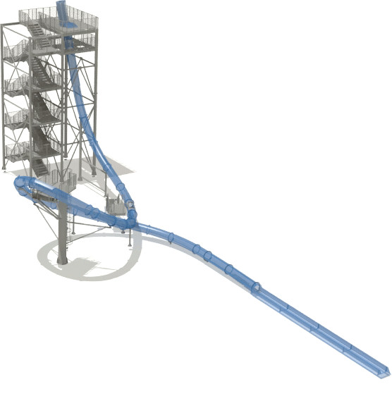 RTM Water Park Equipment Design Body Fiberglass Slides For Pools Vison Waterparks