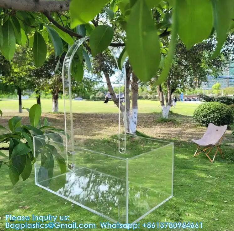 Simple Acrylic Portable Flower Basket High-End Portable Candy Gift Box Plexiglass, PMMA, Perspex sheet