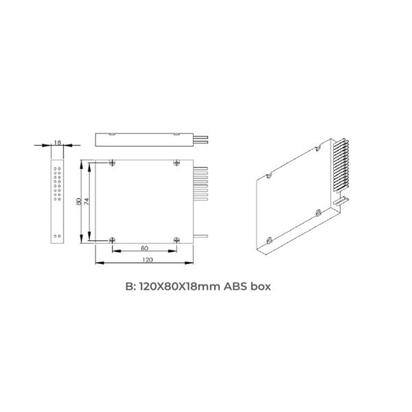 8 Channels Single Fiber CWDM MUX DEMUX ABS Box 1270 To 1410nm Cwdm 16 Channel