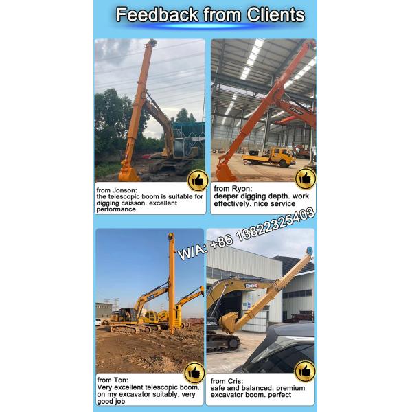 Excavator Long Reach Stick Boom And Arm 14m 16m 18m