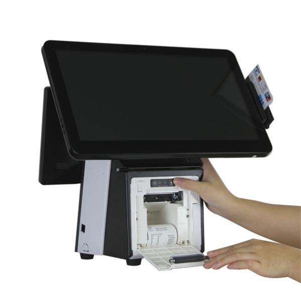 Windows Desktop 300cd/m2 Touch Screen POS Terminal With Printer Retail Epos Systems