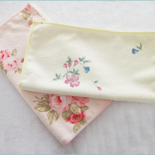 Flower printed tea 100% polyester towel