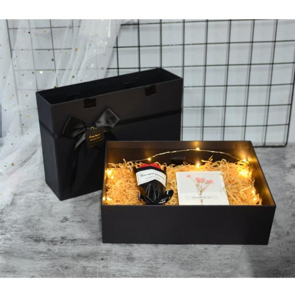 Fashion Custom Printing Gift Sliding Drawer Boxes With Ribbon Bow