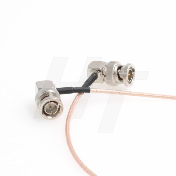 HangTon RF Coaxial Cable Right Angle Male BNC 3G HD SDI 4K for Blackmagic RG179 75Ohm