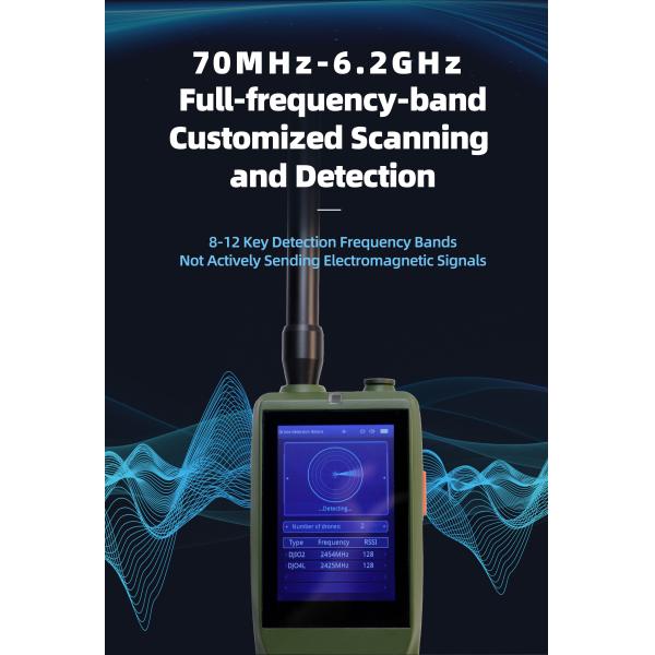 1.5km 70-6200M Dual-mode Drone Detection device Wide Range of Detection Models Super Early Warning for FPV Drones Low False Alarm Rate Full Frequency