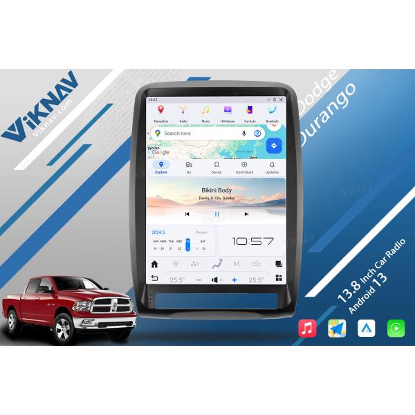 VIKNAV 13.8 inch Car Radio For Dodge Durango 2011-2013 Tape Recorder Android 13 ODM