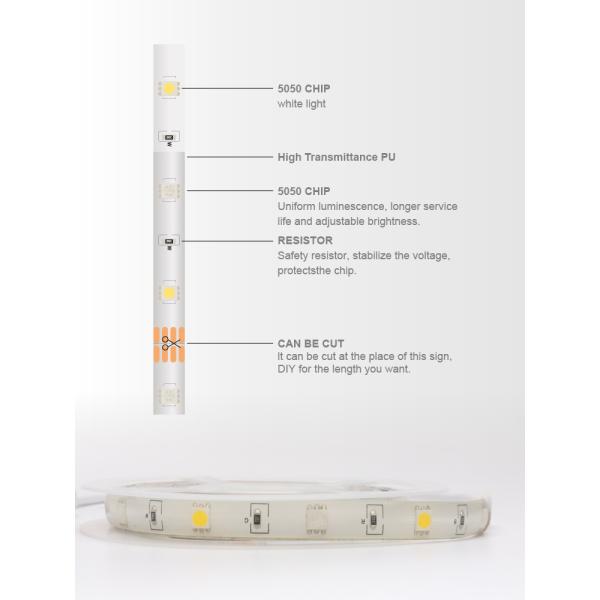 3500K TV Backlight Dream LED Strip RGBW Waterproof Sensored Strip Lights