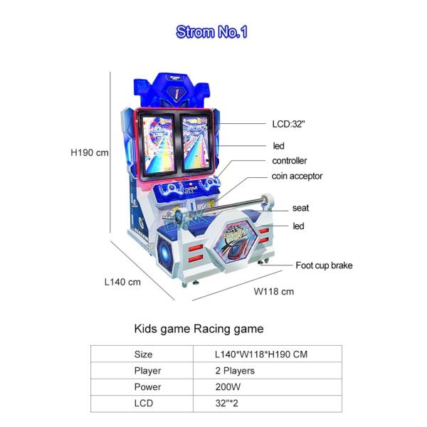 Wholesale Children Arcade Racing Game Machine Coin Operated Video Game Machine