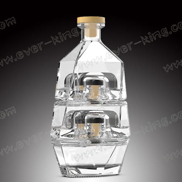 Extra Flint Rum Glass Bottle 750ml With Cork Cap