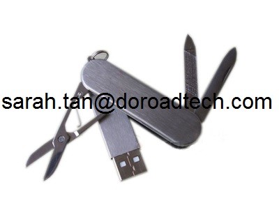 China Multifunctional Knife Shaped Metal Twister USB Flash Drive Real Capacity wholesale