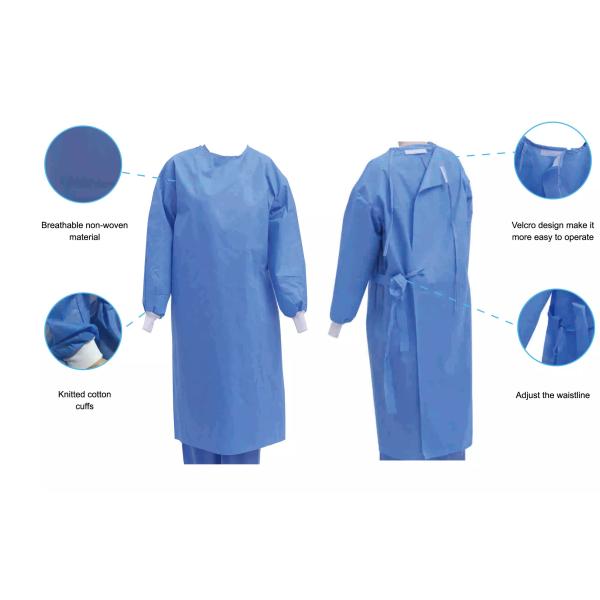 Surgical ANSI AAMI 42GSM Disposable Isolation Gown