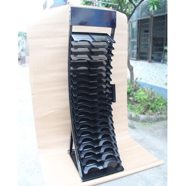 575mm Length 700mm Width Tile Sample Display Rack , Ceramic Tile Display Racks Black