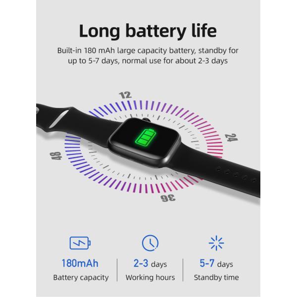 Android Square Shape Smartwatch 1.54inchBand Bracelet Band T500 Plus Strap