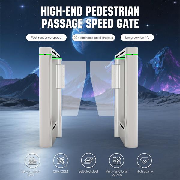 1.5mm 304 Stainless Steel Turnstile Access Control 0.3s~1s Adjustable Speed