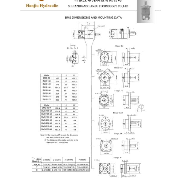 Easy Installation Gerotor Hydraulic Motor Components BMS 315 / OMS 315 / MS 315