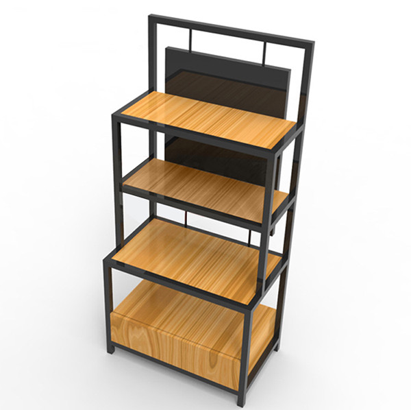 Length 650mm Width 350mm Iron And Wood Shelves , Iron And Wood Bookshelf Black