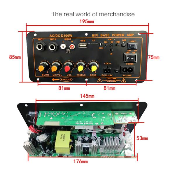 Car BT Audio Amplifier Board for Karaoke Audio Speaker Subwoofer Bass Hifi Amplificador