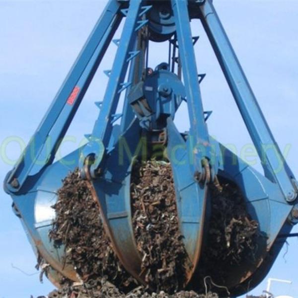Blue Color Gravel Q345B Mechanical Grab Bucket