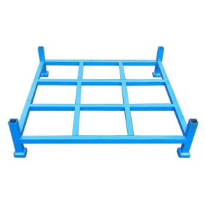 2.25T Tire Stack Rack Galvanized Metal Stacking Pallets Red