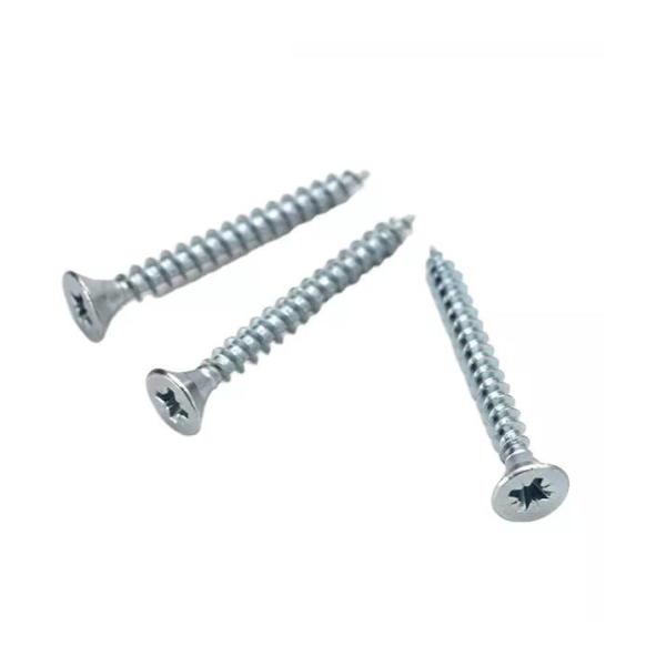 Din7505 Countersunk Head Screw Zinc Plated For Wood Chipboard Screw