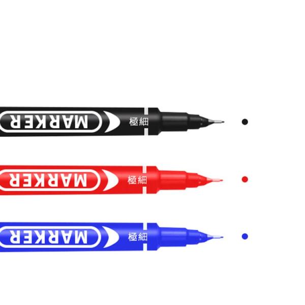 Paper Box Packaging Double-Ended Marker Pen with 240M Writing Length and Permanent Ink