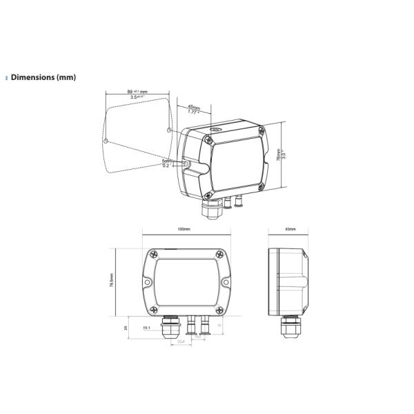 KD210Q 0-10V LCD Display Differential Pressure Transmitter For HVAC