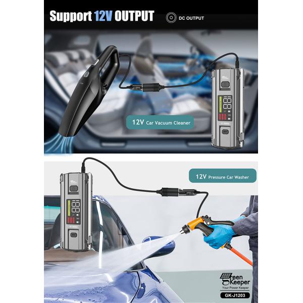 J1203 PD65W 12v 3000A High Power Car Jump Starter With Flashlight DC Output for Small Cars