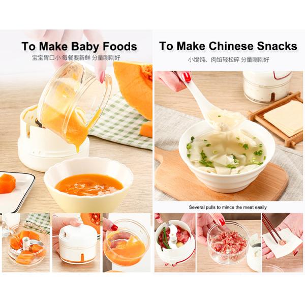 Shule Manual Hand Pulled Mini Food Chopper Cutter for Home