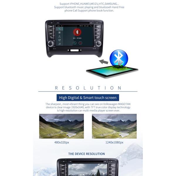 Android 8.1system Audi Dvd Player , Ublox 6 Android Car Dvd Player Gps Navigation