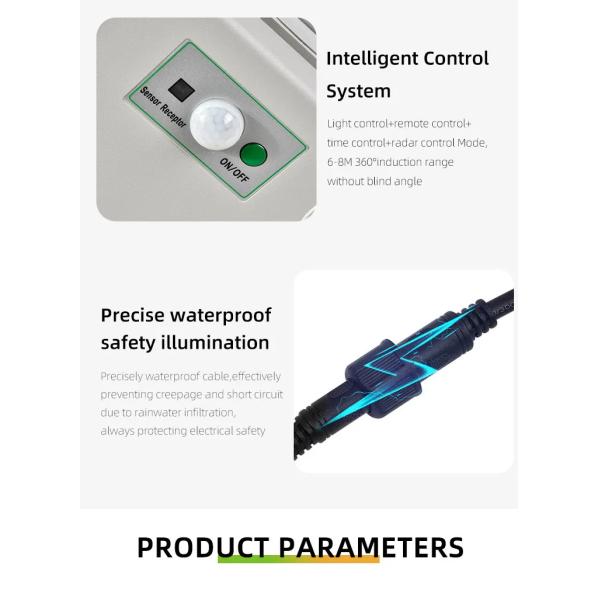 Remote Control Solar LED Street Light High Efficiency Solar Street Light With Motion Sensor