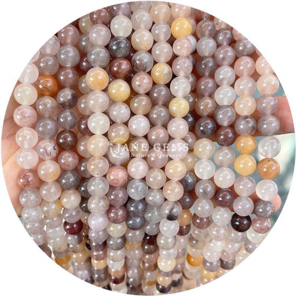 Wholesale Natural Stone Jasper Round Loose Beads 8mm Labradorite Loose Beads Rose Quartz Round Beads Spacers For Jewelry