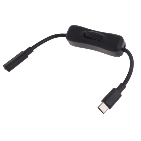 Male to Female USB Type C to C Switch on off Data Charging Extension Cable for Raspberry Pi LED Lamp Phone