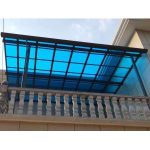 Convenient Grey Aluminium Canopy With PC Sheet And Accessories