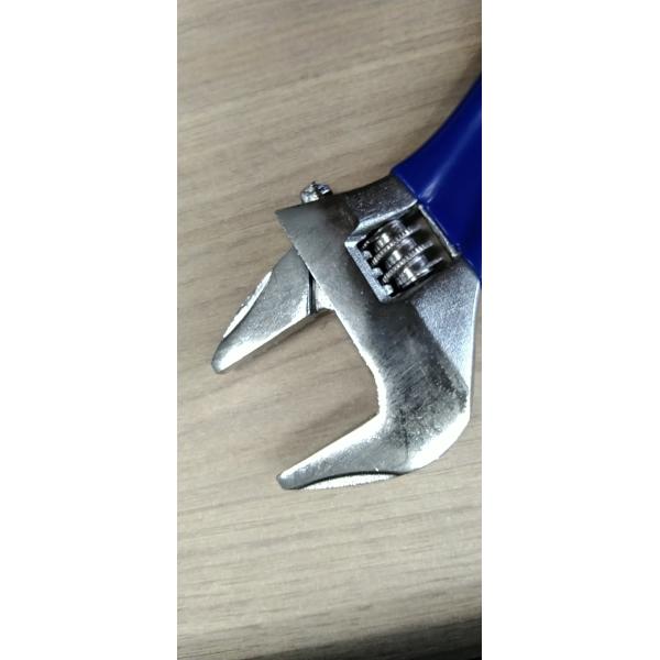 Light weight adjustable spanner (short style), 140mm, maximum opening 30mm, alloy steel forged, chrome plated