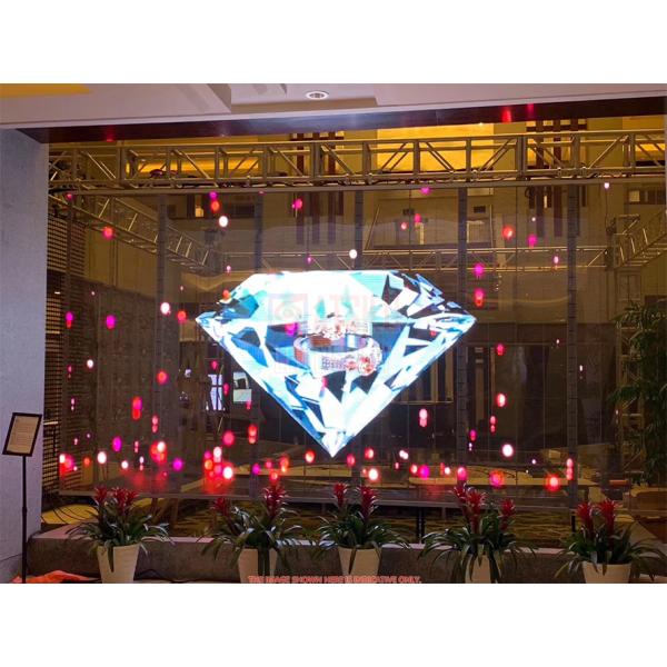 P3.91mm Transparent Led Curtain Display High-Definition Glass LED Screen Wall