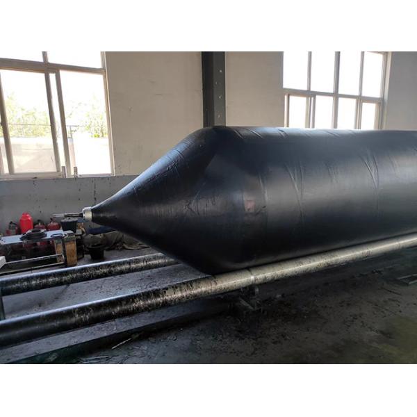 Black Inflatable Ship Launching Airbags Cylindrical Underwater Salvage Air Lift Bags