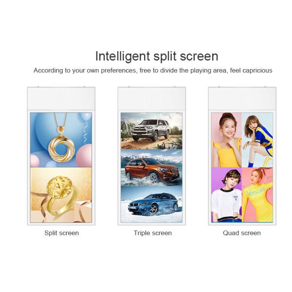 Super Slim Wall Mount LCD Display High Brightness 700 Nits Ceiling Hanging Double Sided Advertising Screen