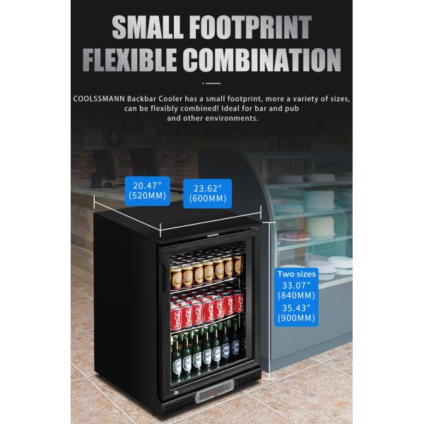 Double Layer Backbar Cooler Wire Tube Condenser Glass Display Fridge