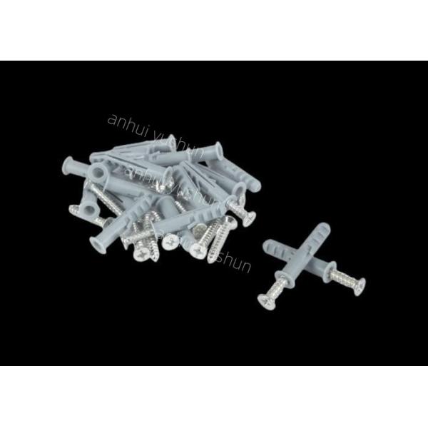 All Sizes Grey Plastic Wall Plug Screw Expansion Customized Color