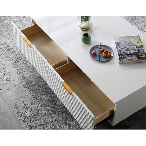 Living Room Center Table And TV Cabinet Marble Iron Luxury Long Shape