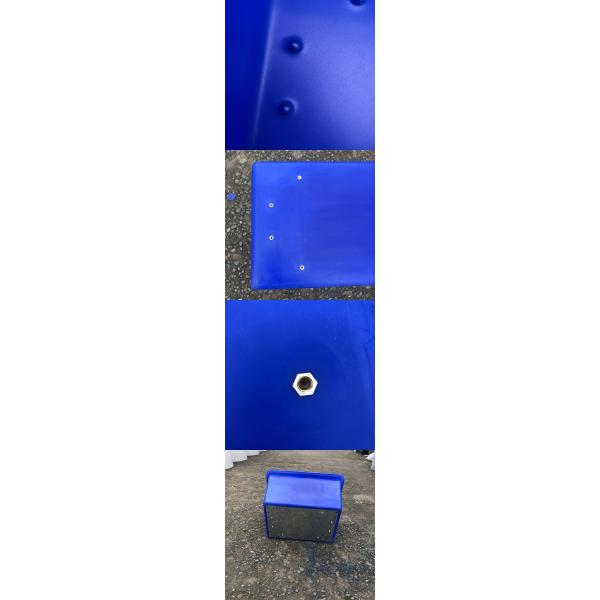 150 L Poly Box Truck Handling Cart Plastic Tub For Recycling Trash Truck