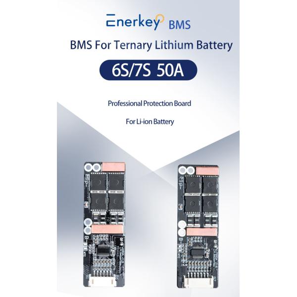 Enerkey 24V 30V 6S 7S 50A Lithium Battery Bms System Li Ion Battery BMS Board