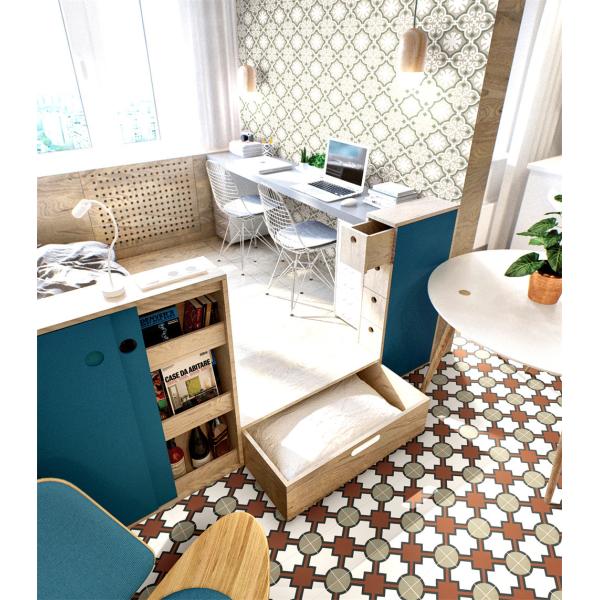 20x20cm Red Gray Ceramic Rustic Tile for Indoor Floor