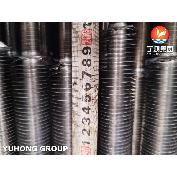 Air Cooler Tube ASTM A179 Spiral Embedded Finned Pipes With Aluminium Strip