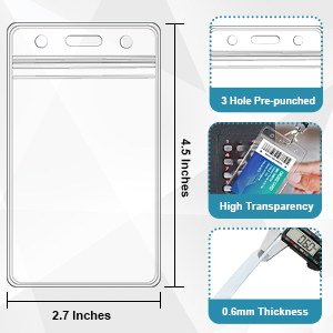 Clear ID Badge Holder with Lanyard